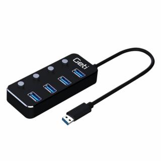 USB hub 3.0 s vypínači GUH4AS | KONDIK.cz