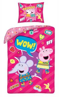 HALANTEX Povlečení Peppa Pig wow  Bavlna, 140/200, 70/90 cm