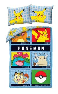 HALANTEX Povlečení Pokémon portrét  Bavlna, 140/200, 70/90 cm