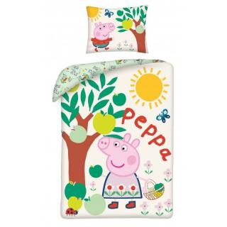 HALANTEX Povlečení ve vaku Peppa Pig jabloň Bavlna, 140/200, 70/90 cm