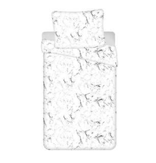 JERRY FABRICS 3D Povlečení Mramor bílý micro Polyester - mikrovlákno, 140/200, 70/90 cm