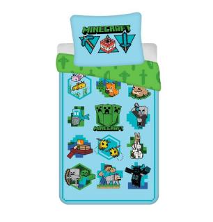 JERRY FABRICS Povlečení Minecraft Lets play  Bavlna, 140/200, 70/90 cm