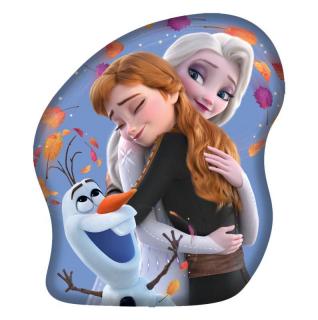 JERRY FABRICS Tvarovaný mikroplyšový polštářek Ledové Království Sister Love  Polyester, 33x28 cm