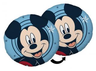 JERRY FABRICS Tvarovaný mikroplyšový polštářek Mickey Stars Polyester, průměr 40 cm