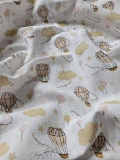 PREM Bavlněná tetra osuška Nebe růžové  Bavlna, 90/100 cm