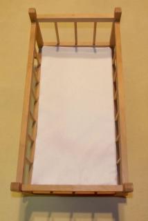 SDS Matrace do postýlky pro panenky bílá bavlna 5028 cm