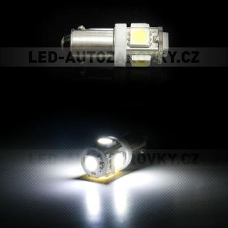 AKCE - parkovací světlo BA9S - 5 x LED SMD BÍLÉ, 1ks