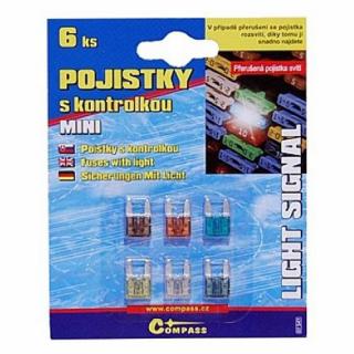 Autopojistky MINI LIGHT SIGNAL sada 6ks