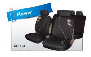 Autopotahy do auta - Flower, barva černá