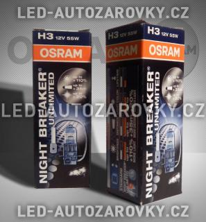 Autožárovky H3 OSRAM NightBreaker Unlimited 55W