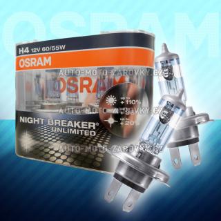 Autožárovky H4 OSRAM Night Breaker Unlimited 55W