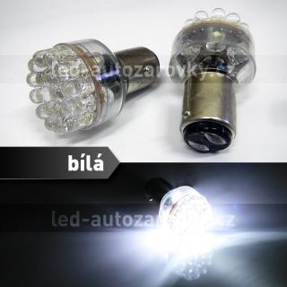 Bílá LED žárovka s paticí BA15D, dvoupólová 21/5W, 24LED, 1ks