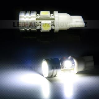 Bílá parkovací žárovka T10 - SMD 4+1HP - bezpaticové, 1ks