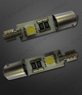 CAN-BUS parkovací světlo BA9S - BÍLÁ, 2+2 SMD, 1ks