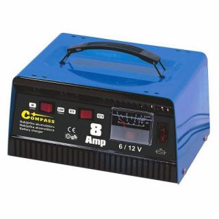 Celokovová nabíječka akumulátoru 8Amp 6/12V TÜV/GS