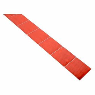 Červená samolepící dělená páska reflexní, 1m x 5cm