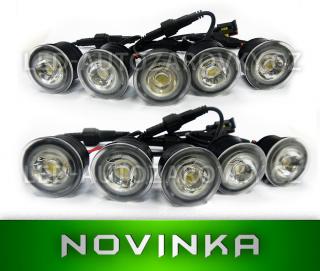 Denní svícení - LED homologace 5x LED, sada 2ks