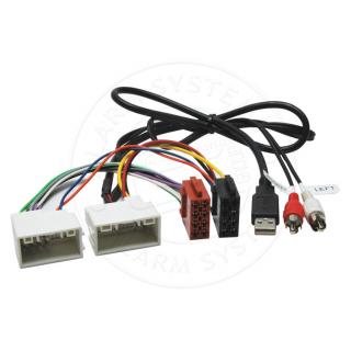 ISO adaptér autorádia pro vozy HYUNDAI/KIA - (2005-&gt;) (USB/AUX)