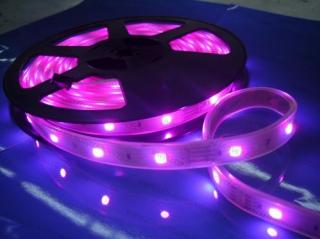 LED diodový pásek - STRIP 500cm,LED 5050, růžové světlo