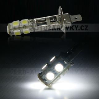 LED žárovka 12V s paticí H1, 9 SMD LED, 1ks