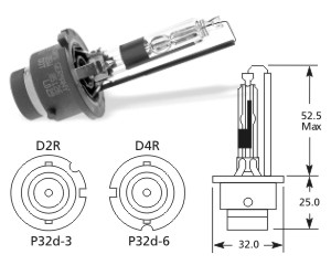 Náhradní výbojka xenon Osram D2R 4000K do originálních světlometů