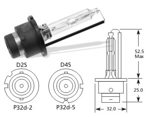 Náhradní výbojka xenon Osram Xenarc origina D2S 4100K do originálních světlometů