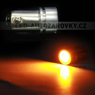 Parkovací světlo - 1x1W LED SMD oranžové - patice BA9S, 1ks