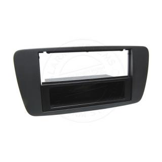 Rámeček pro autorádia 1/2DIN - SEAT Ibiza IV. (2008-&gt;) - černá kovová