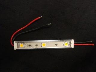 SMD LED modul v hliníkovém pouzdře, 3 SMD LED, barva červená, 1ks