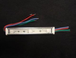 SMD LED modul v hliníkovém pouzdře, 3 SMD LED, barva RGB, 1ks