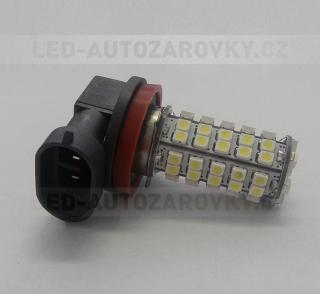 SMD LED žárovka s paticí H11 bílá, 68x tříčipová SMD LED, 12V