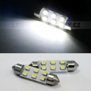 Sufitka bílá - Super 6xSMD LED, 41mm