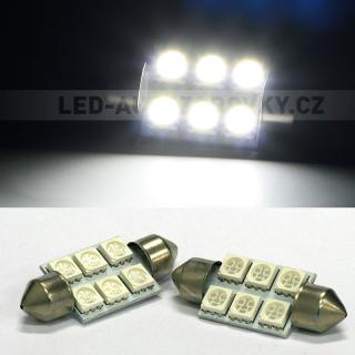 Sufitka bílá - Super Light, 6 SMD LED, 36mm