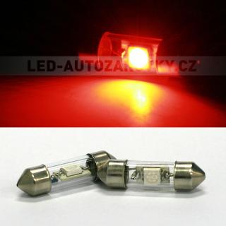Sufitka červená - Super Light, 1x SMD LED, 31mm