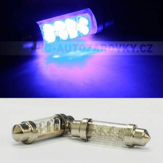 Sufitka modrá, 8 LED, 39mm, 1ks