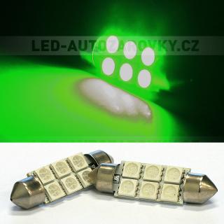 Sufitka zelená - Super 6xSMD LED SINGLE, 39mm