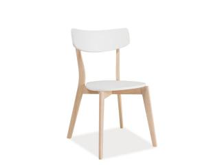 AKCE Bílá dřevěná židle TIBI II. jakost