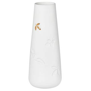 Bílá porcelánová váza GOLD LEAF, malá