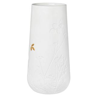 Bílá porcelánová váza GOLD LEAF, velká