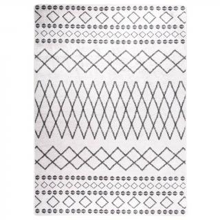 Černobílý protiskluzový koberec  SIKKER 120x180 cm
