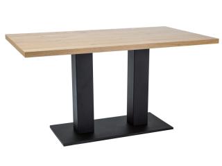 Černý jídelní stůl s deskou v dekoru dub SAURON 150x90