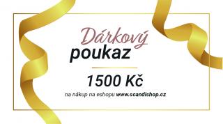 Dárkový poukaz na 1500 Kč Forma poukazu: Tištěný