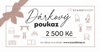 Dárkový poukaz na 2500 Kč Forma poukazu: Elektronický