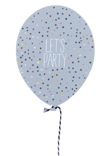 Papírové přání k narozeninám BALLOON LET´S PARTY