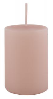 Růžová sloupová svíčka ROSE QUARTZ 6cm