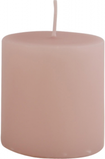 Růžová sloupová svíčka ROSE QUARTZ 7cm