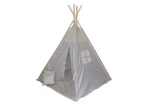 Šedé dětské teepee GREY STARS