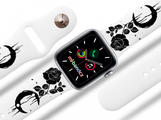 Apple watch řemínek Černá růže barva pásku: bílá, Rozměr: 42/44/45/49mm