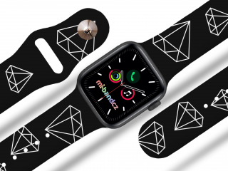 Apple watch řemínek diamant barva pásku: černá, Rozměr: 38/40/41mm