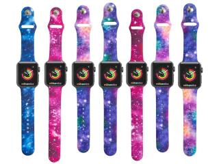 Apple watch řemínek Galaxie Barevná varianta: Modrá, Pro Apple Watch velikost: 38/40/41mm, Velikost náramku: S (Obvod ruky 16,5 až 20,5cm)